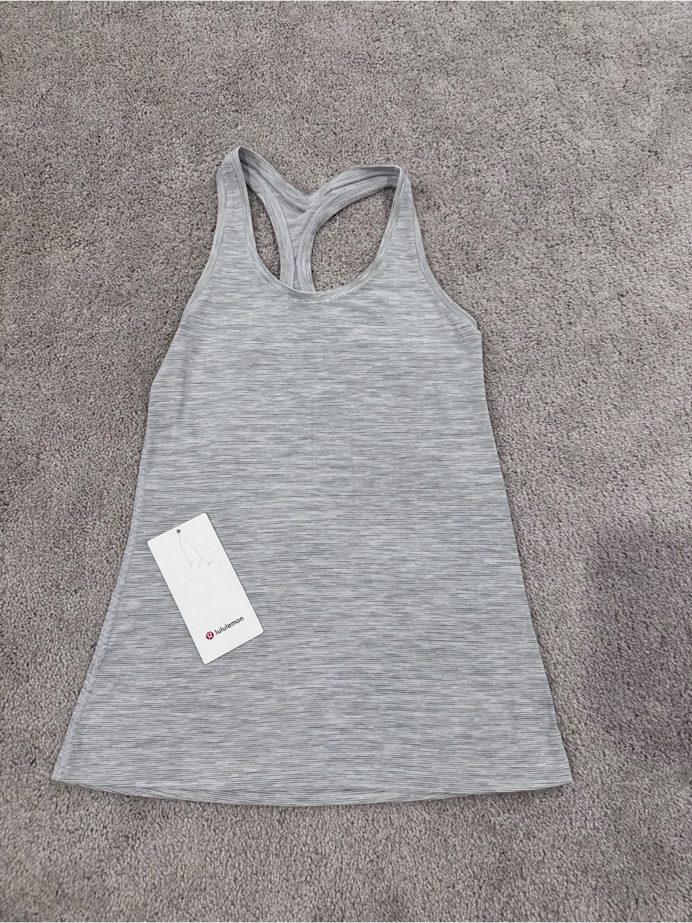 lululemon athletica Light Gray Racerback Tank Top
